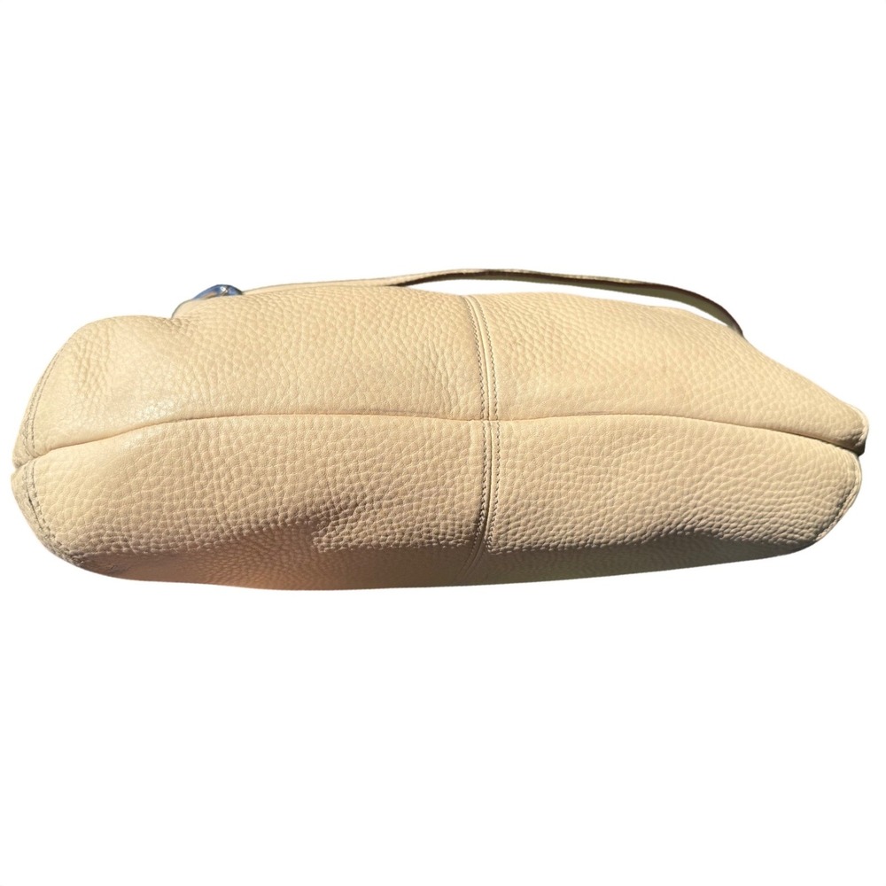 Vintage COACH Soho Pleated Flap Hobo Shoulder Bag, Cream/Ivory Pebbled Leather - Picture 8 of 11